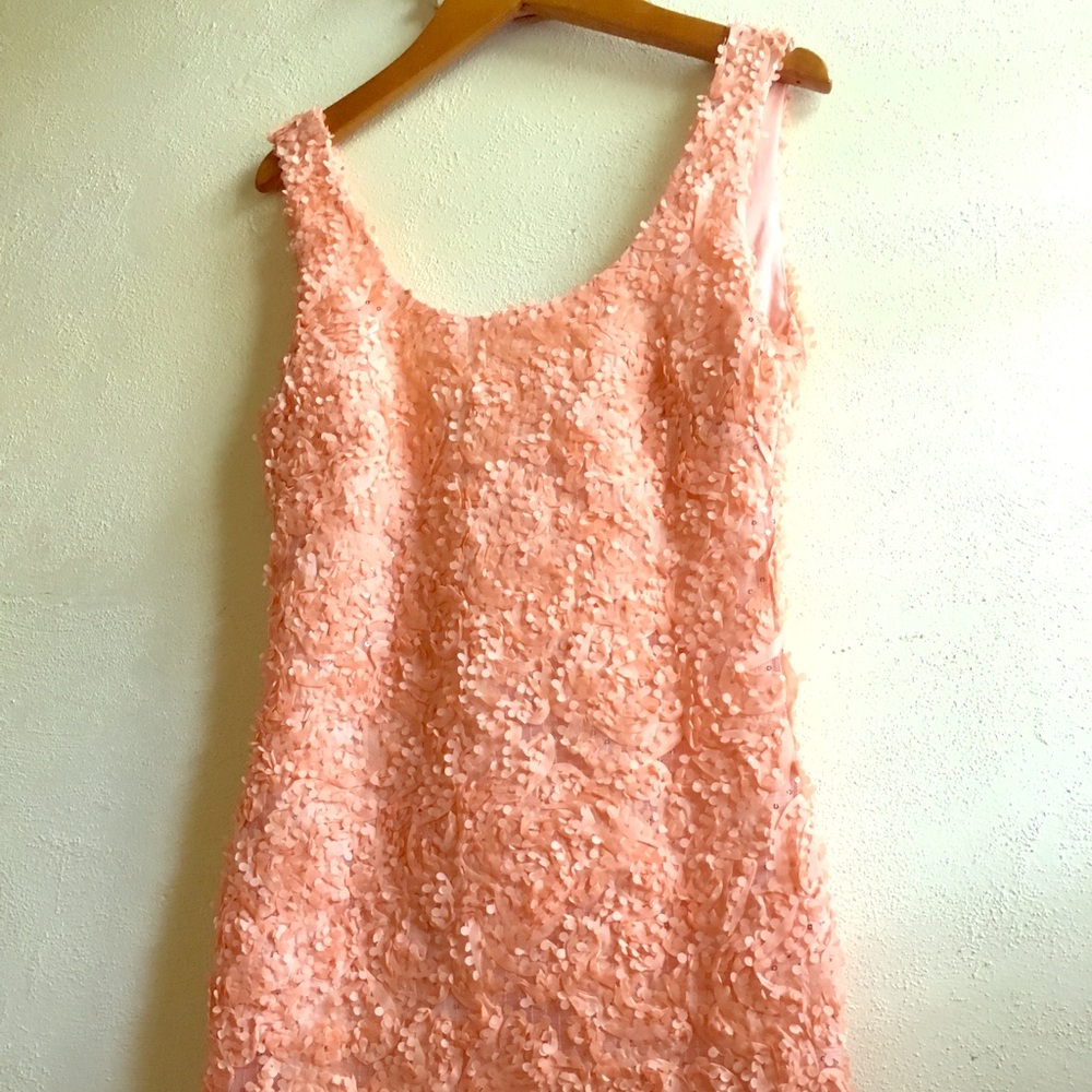 Pretty 3D Petal Pink Mini Dress